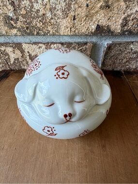 Prestige Place Porcelain Dog Candle Le Chien The Dog Made in Japan Sweet Face!